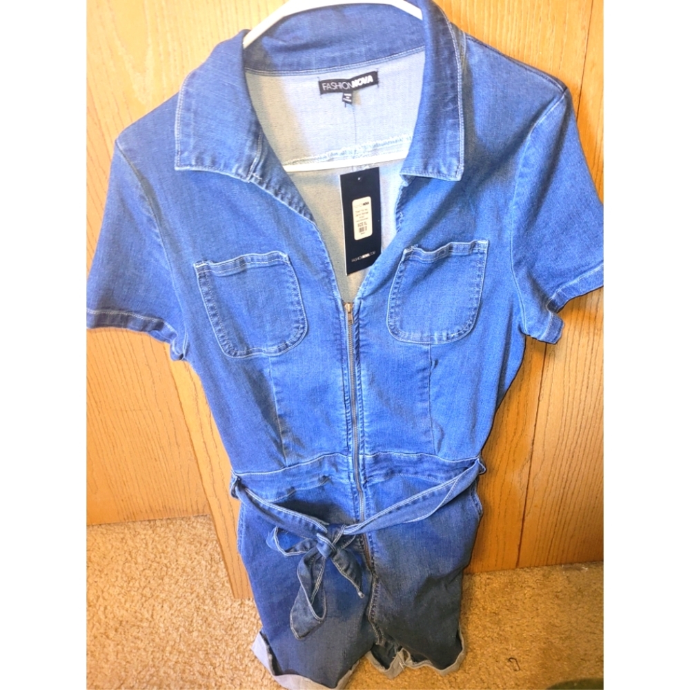 Denim romper